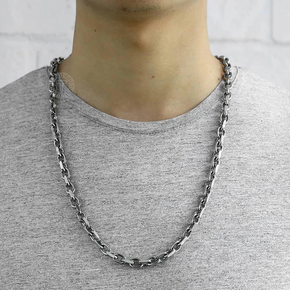 9mm Stainless Steel Necklace for Men Women Unisex Silver Color Cable Link Chain Wholesale Fashion Jewelry Toggle Clasp