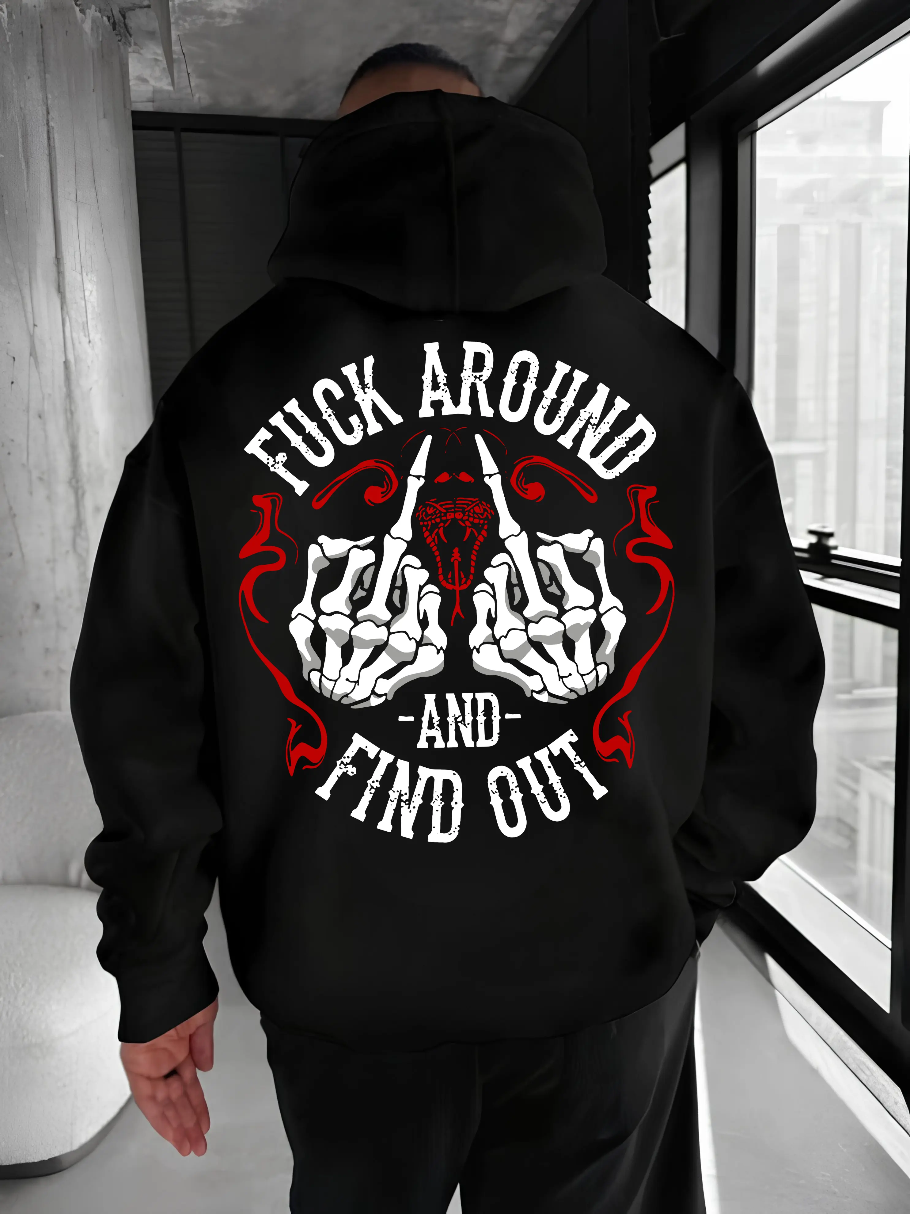 Fuck Around And Find Out Print Hoodie & T Shirt, Red Line Version, Shirt for Gen X