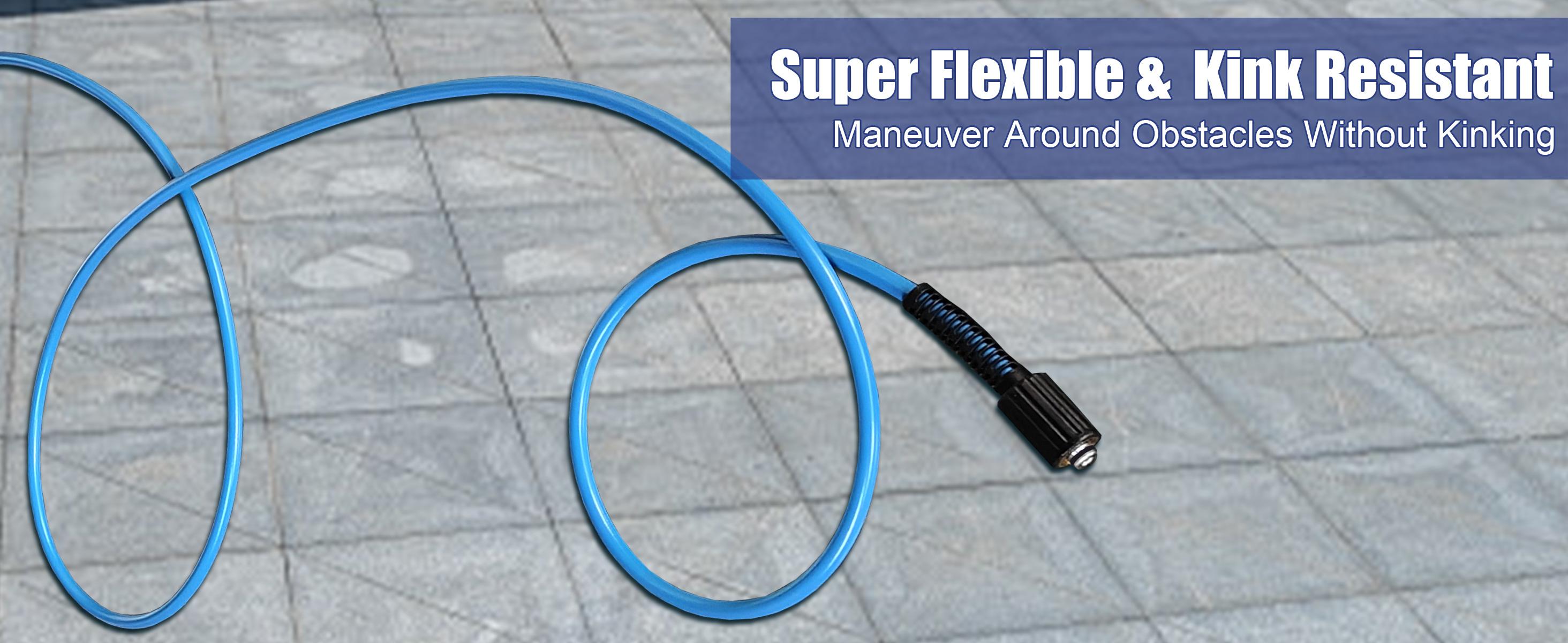 JOEJET Pressure Washer Hose - 50ft X 1/4 Inch High Power Extension Hose - Kink & Wear Resistant - Compatible with M22 Fittings - 3600 PSI, ChristmasGift