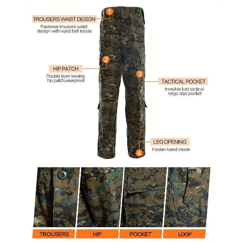 Unisex Lightweight Tactical Camo Hunting Combat BDU Uniform Outdoors Suit Setwomen's clothing Unisex Lightweight Tactical Camo Hunting Combat BDU Uniform Outdoors Suit Setwomen's clothing