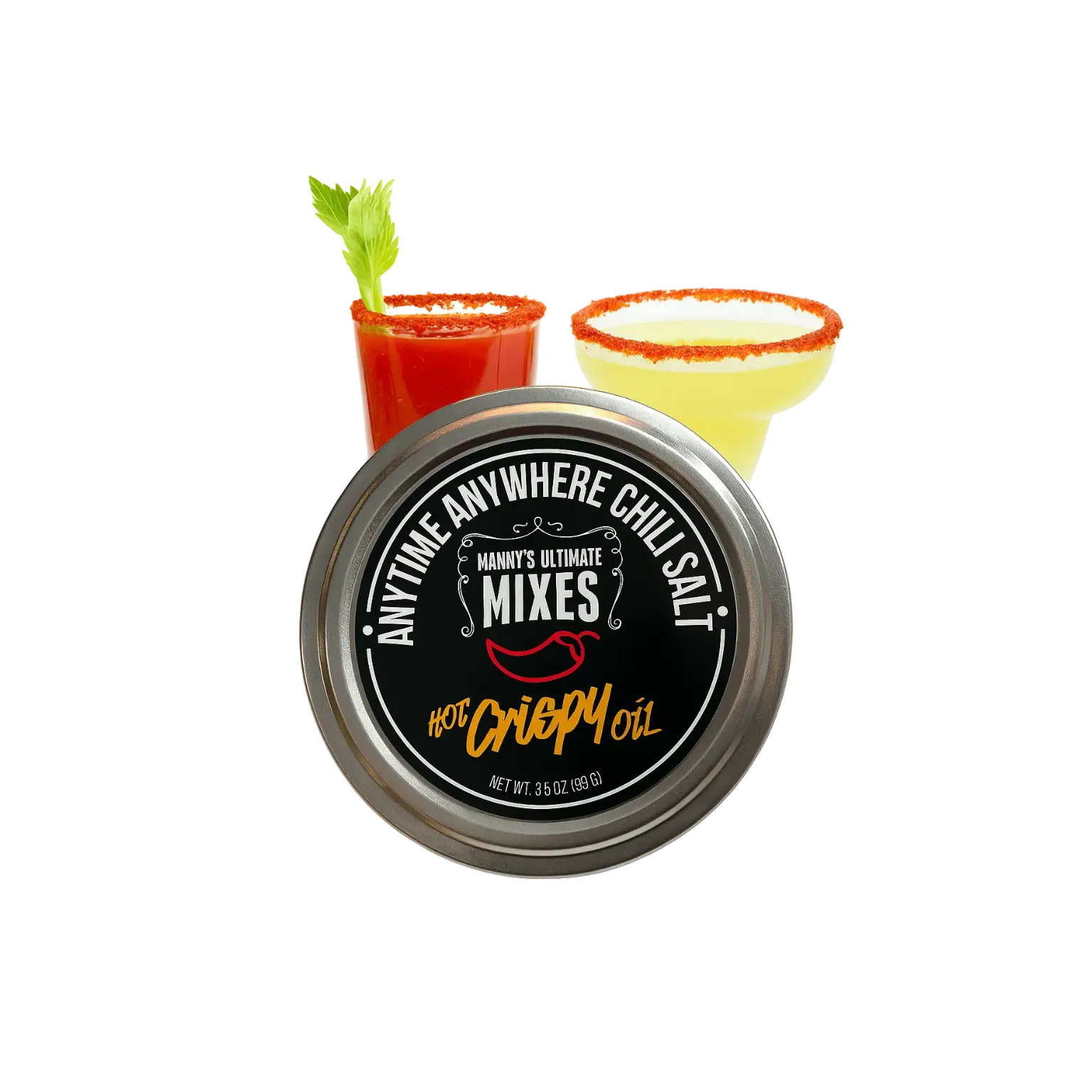 HCO Chili Salt & Glass Rimmer - Hudson Valley Salt Blended with Garlic, Sugar, Cayenne Pepper - Versatile Cooking Spice for Food Flavor Enhancement