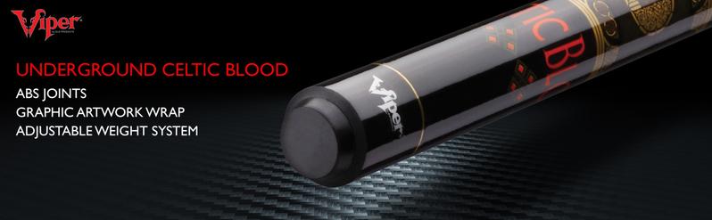 Viper Underground Celtic Blood Billiard/Pool Cue Stick