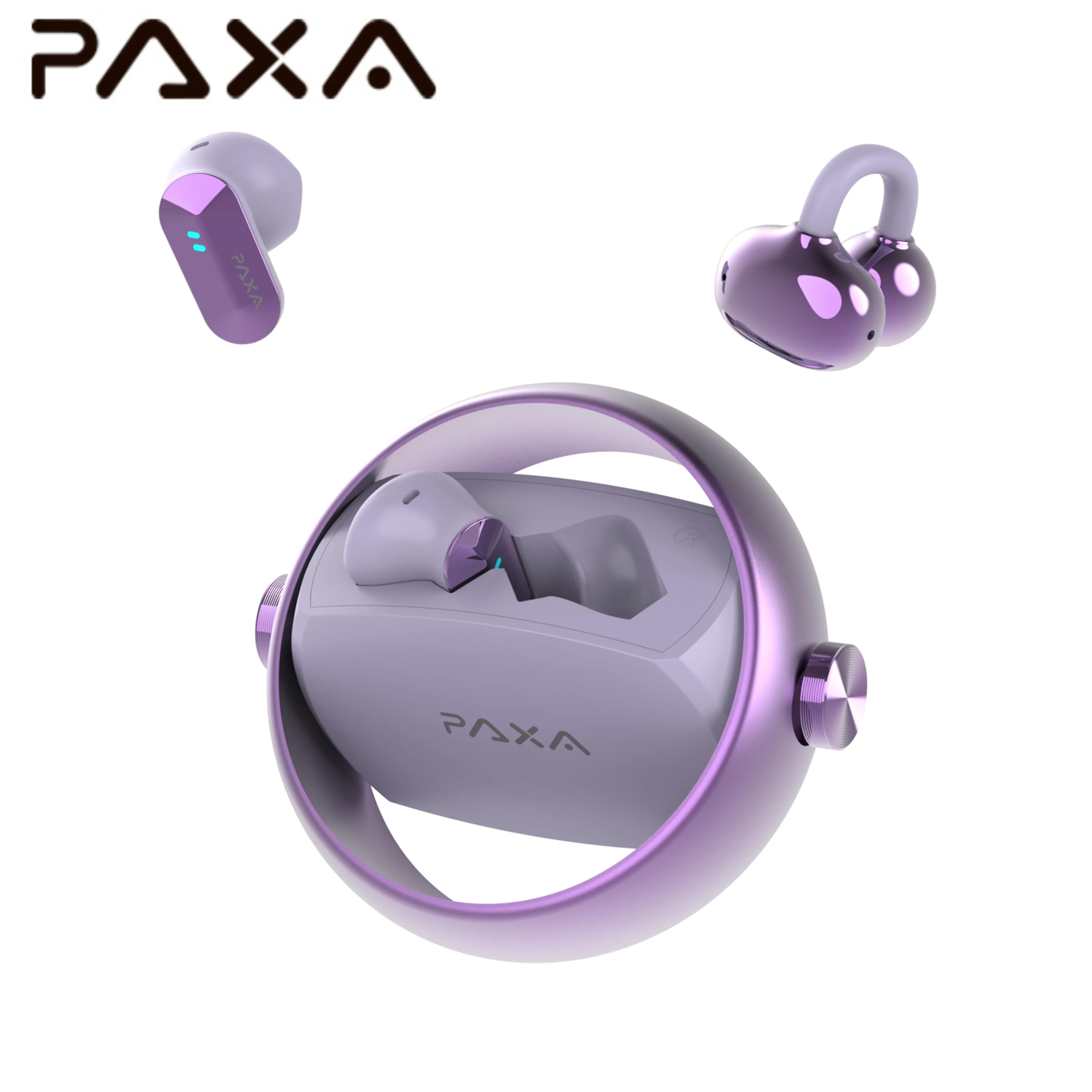 PAXA Ctbuds In-ear & clip-on 2-in-1 wireless Bluetooth Headphones, Bluetooth 6.0 ,Comfortable Wearing & IPX5 Waterproof Sports Earbuds for Work, Fitness ,Two earphones connected at the same time for uninterrupted listening ,Couple earphones