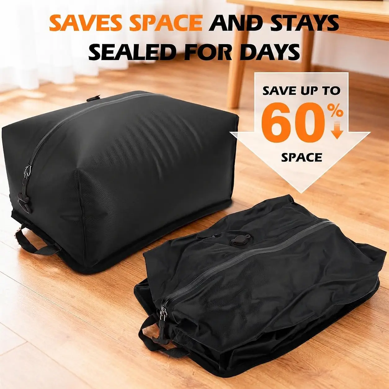 28L Travel Vacuum Storage Bags with Electric Pump - Space Saving Compression Bags for Clothes, Waterproof, Reusable for Luggage Closet Travel