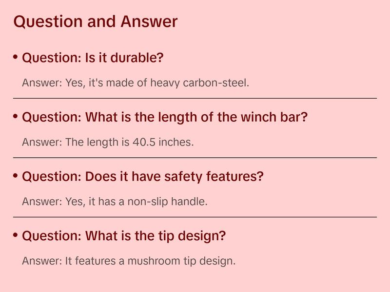 Combination Winch Bar - Square Head