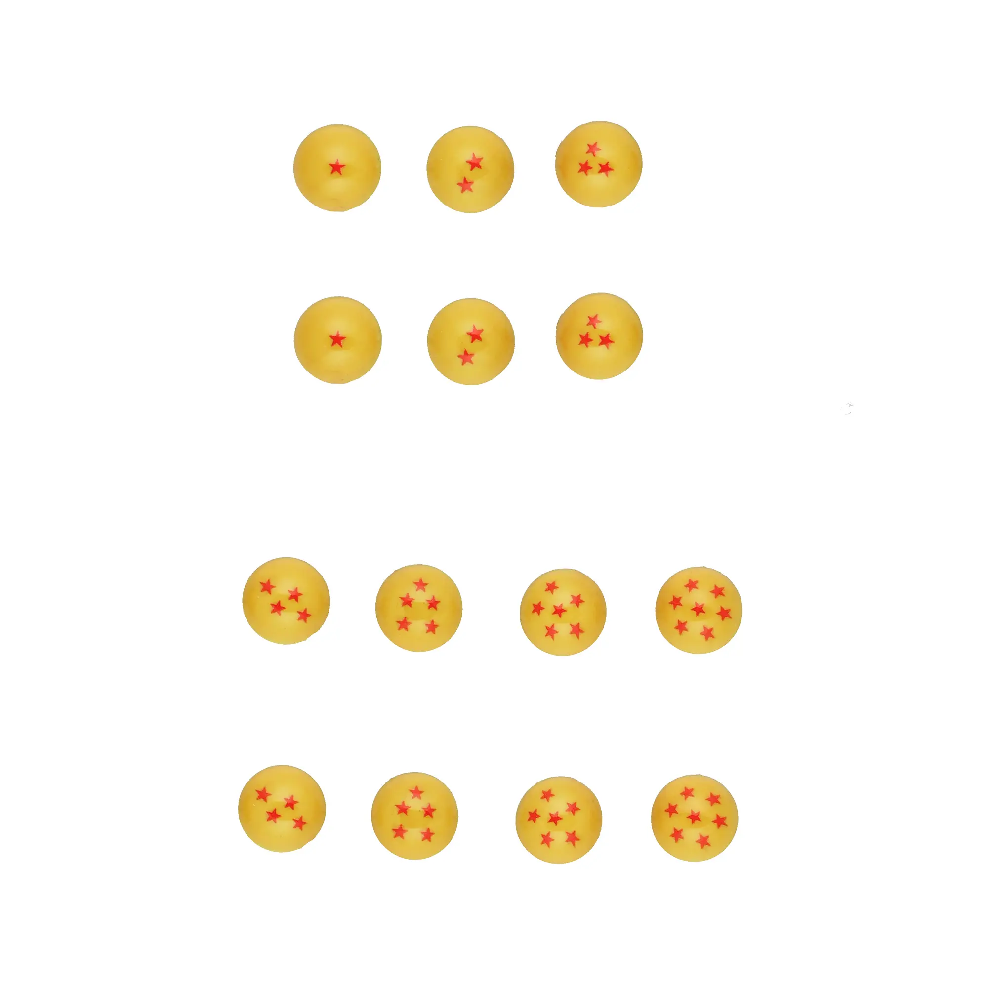Dragon Ball Z Stud Earrings 7 Pairs Ball with Stars Design Anime Jewelry Stud Set