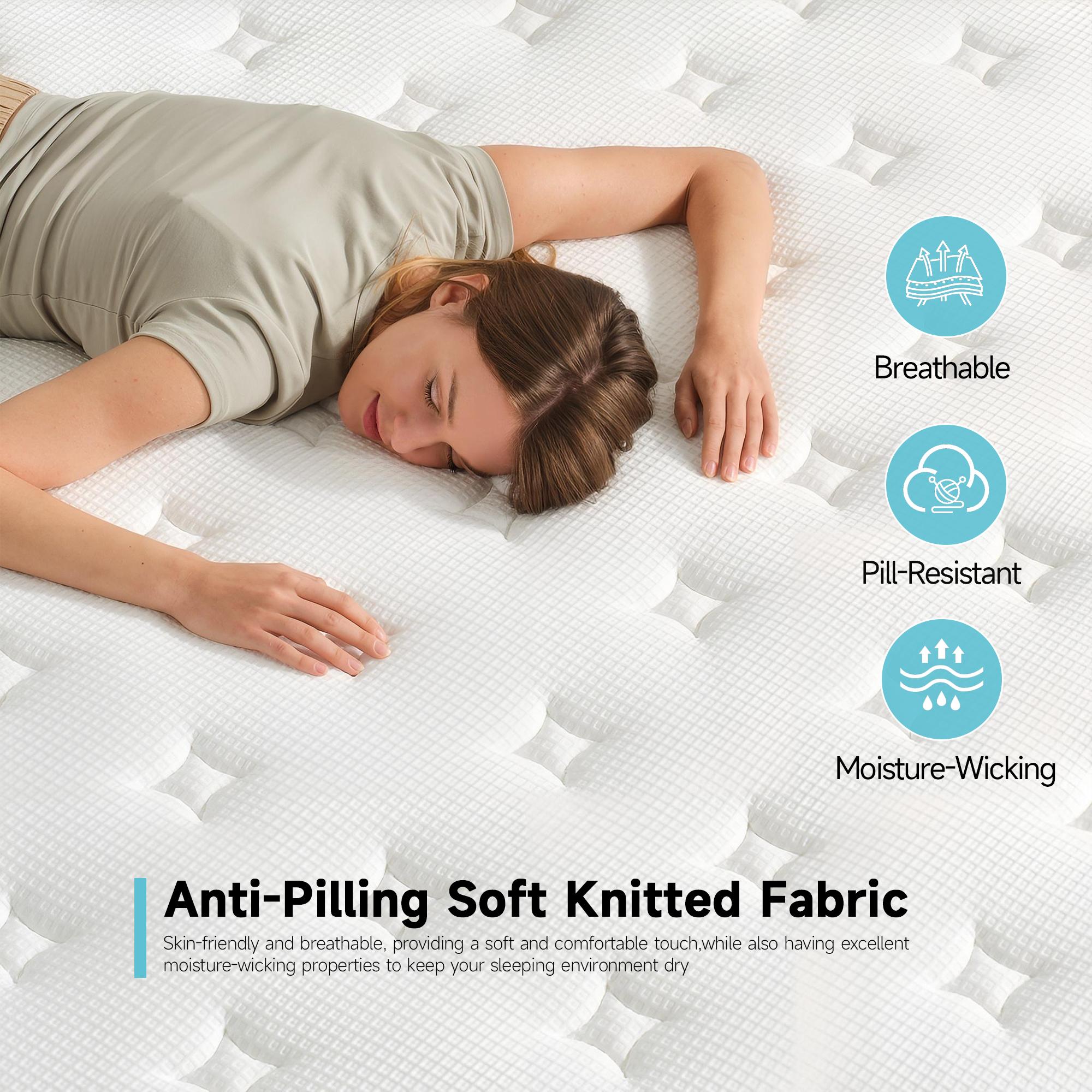 Medium Firm Hybrid Mattress with Twin & Full & Queen, 10 Inch & 12 Inch Memory Foam & Pocket Springs Hybrid Mattress in a Box, Breathable Euro Top Bed Mattress with Motion Isolation, Pressure Relief, Comfortable Sleep,CertiPUR-US Certified,Mattress Outlet