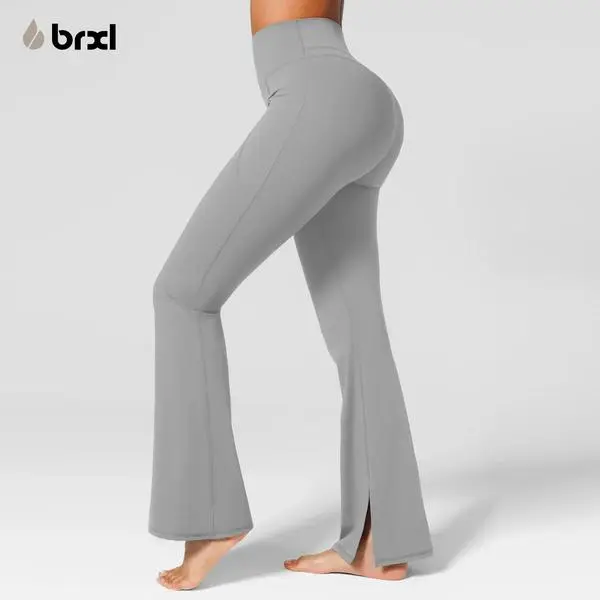 BRXL【Discount for live】High Waist Flare Leggings for Women with Pockets 30" No Front Seam Bootcut Bell Bottom Yoga Pants Gym Workout Lounge-brxl-NYLIVE
