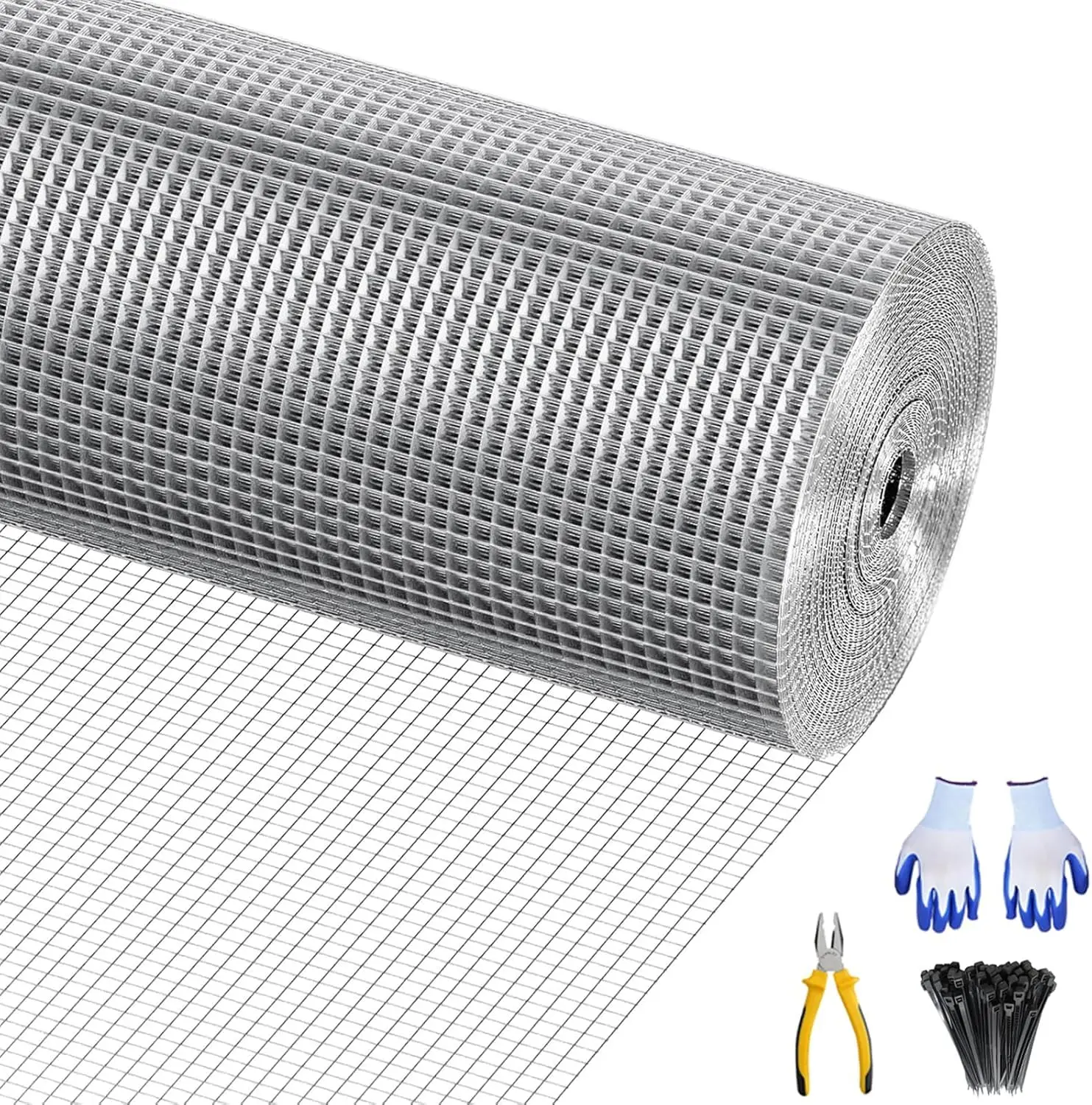 Garvee Hardware Cloth 1/4",  48" x 100' 23 Gauge Galvanized Wire Mesh Roll, Wire Fence for Garden Guard Poultry Netting