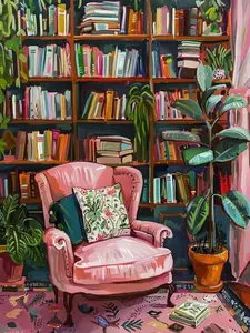 5D Book Diamond Painting DIY Vintage Bohemian Style Adult Diamond Painting Set Round Full Diamonds Diamond Art Set for Home Decoration 12x16inch