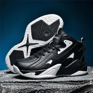 Men’s High-Top Basketball Shoes – Lightweight Cushioned Athletic Sneakers, Breathable Non-Slip Street Sport Trainers for Gym, Running & Casual Wear