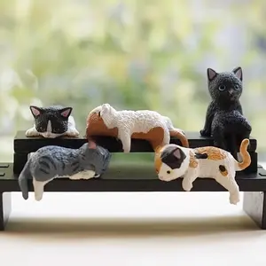 1/5Pcs Cute Little Cat Dolls, Resin collectible dolls to accompany you in front of the computer, ideal for parties