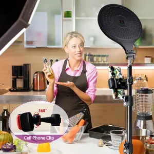 10" Large Ring Light with 63" Tripod Stand, 6500K Dimmable Full-Screen Lighting Kit for Professional Live Streaming, YouTube 4K Video Recording, Photography, Makeup Tutorials Zoom Meetings - Essential for Spring, Memorial Day & Easter Mothers Day outdoorf