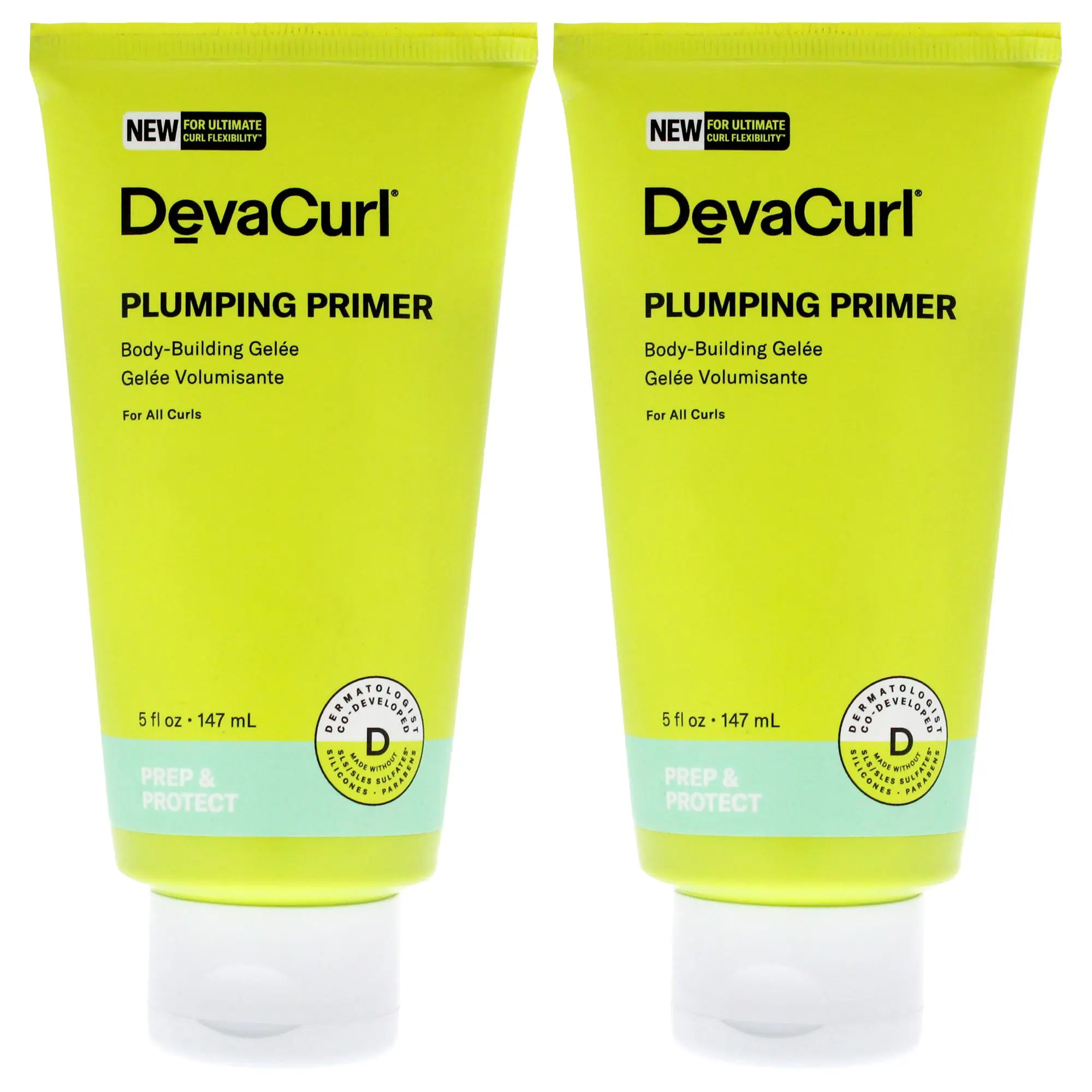 DevaCurl Plumping Primer Gel-NP Unisex Hair Care Gel - 5 oz, Pack of 2