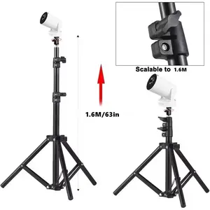 Projector Floor Stand for Home Theater – 160cm Extendable & Foldable Tripod, Saves Space, Sets Up in Seconds | Also Perfect for Studio Lights, Ring Lights & Cameras(Load-bearing 1.5kg)