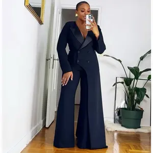 The Sovereign Set- Midnight Navy Eclipse Tailored Suit for Women Corporate Work Wear