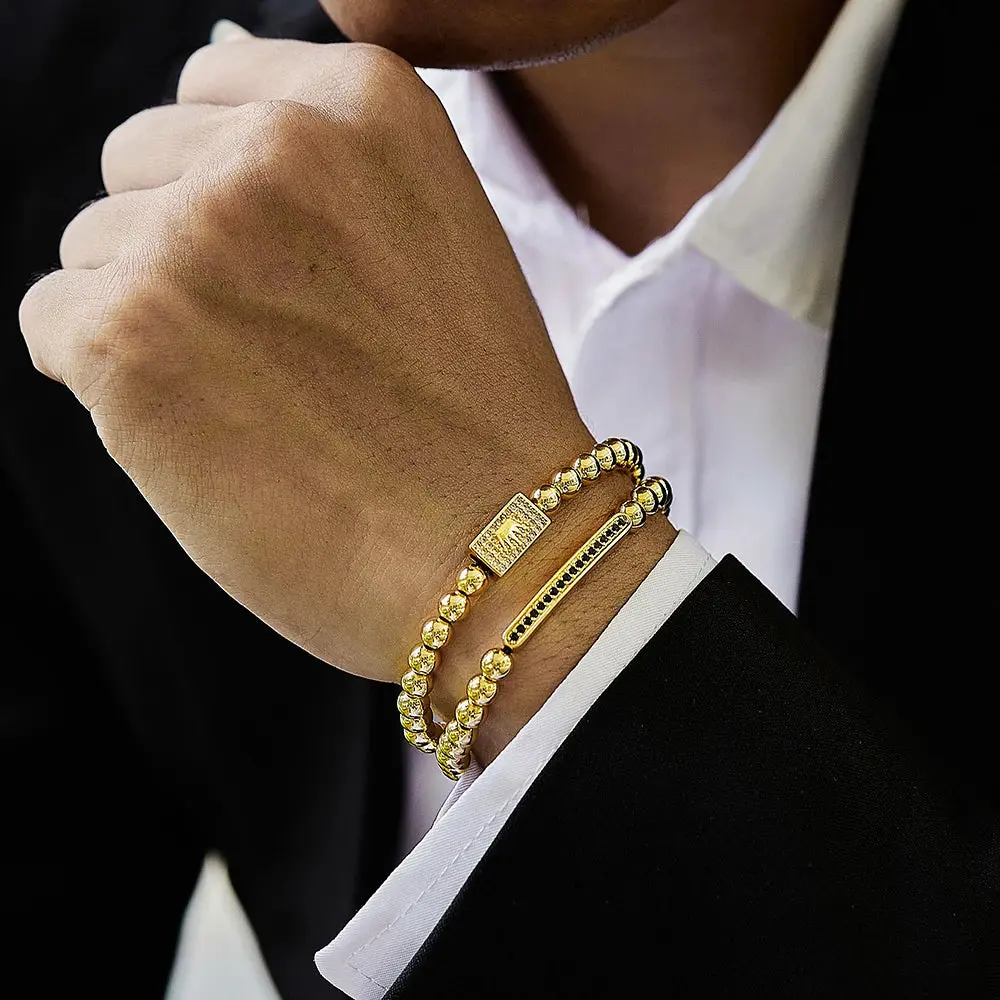 Luxury Royal Crown Square Charms Bracelet