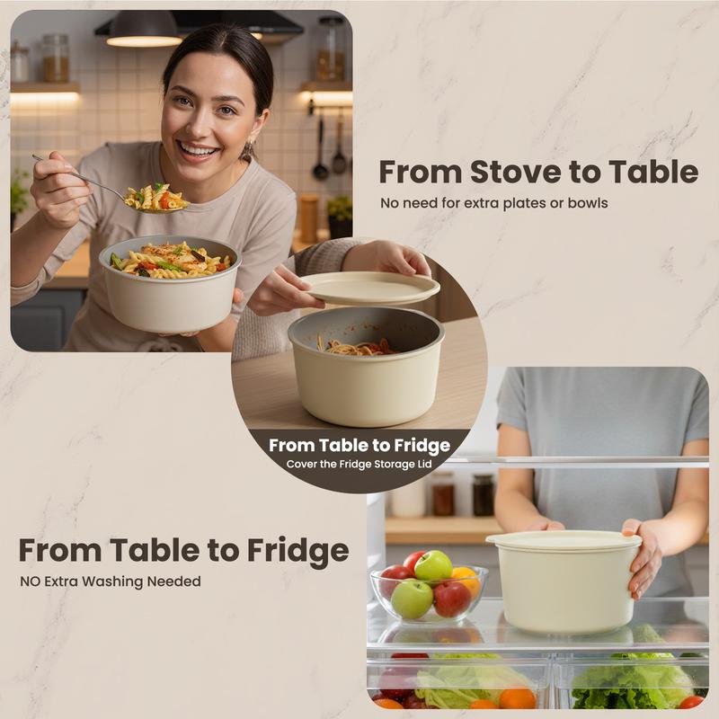 [Dishwasher safe]Kikcoin Nonstick Non-Toxic Ceramic 22pcs cookware set with detachable handle,Lids,pots pans set complete Cookware Set,PFAS-Free,Oven Safe,Kitchen,Outdoor Induction Compatible,NewYearGiftIdeas,ChristmasGifts