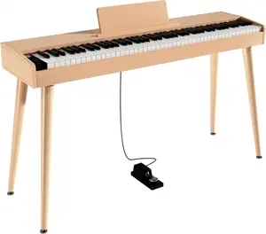 Digital Piano 88 Key Semi Weighted Keyboard,Full-size Electric Piano for Beginners,with Sheet Music Stand,Pedal,Power Adapter,Headphone Mode,USB-MIDI (KU-3506 Digital Piano with Stand)