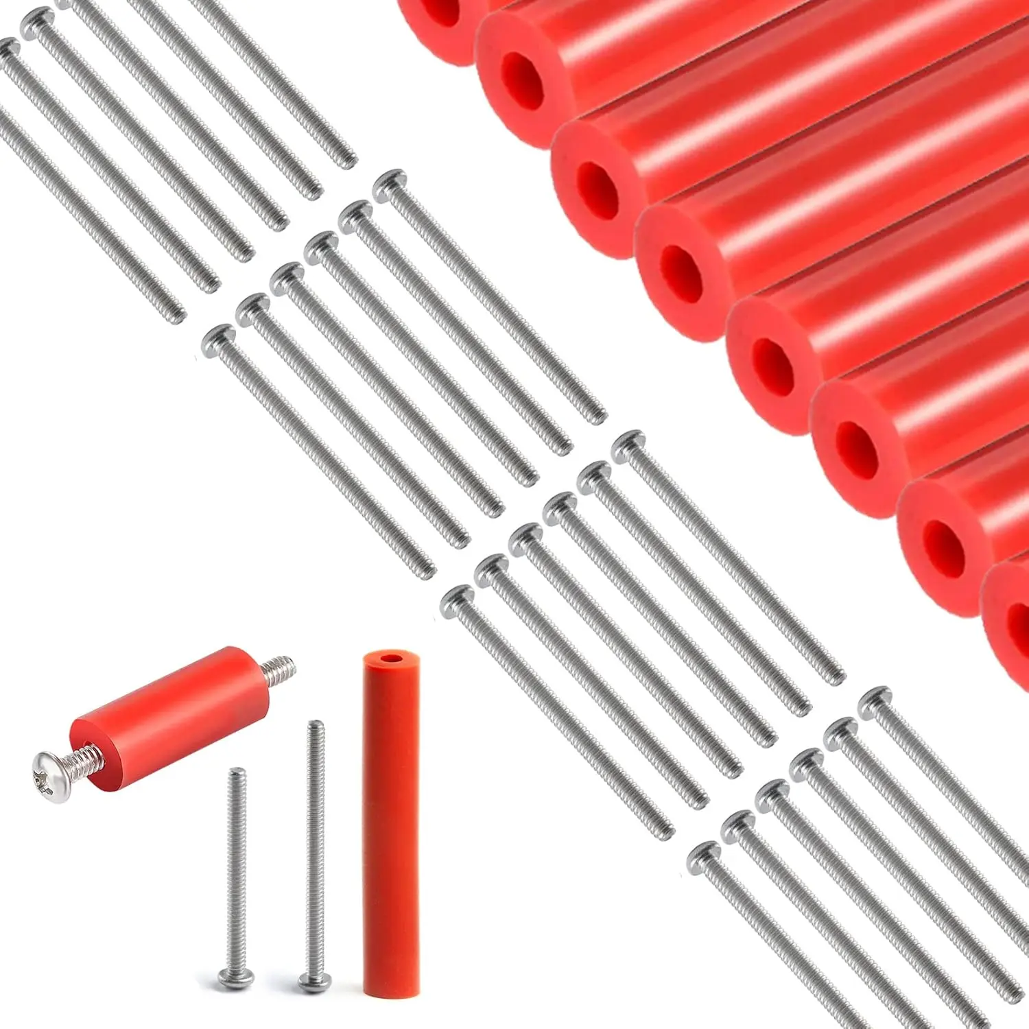 Outlet Spacers - Electrical Outlet Box Extender Kit by SPACERR - Electrical Switch and Receptacle Spacers 22 Pack (6 Tubes and 16 Screws)