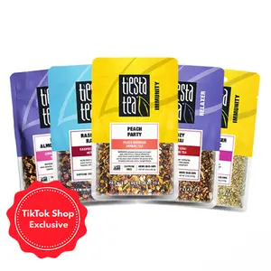 TIESTA TEA Exclusive TikTok Shop Bundle - 5 Pouch Variety Pack - Loose Leaf Tea - Fruit & Beverage Blends or Relaxation & Immunity