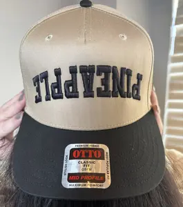 Upside Down Pineapple 3D Embroidered Snapback Hat Adjustable Swingers