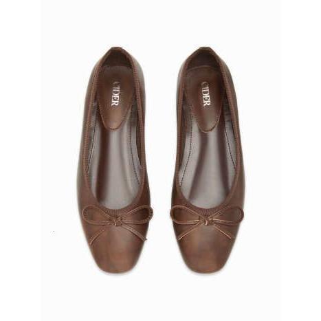 CIDER Bowknot Decor Square Toe Ballet Mary Jane Flats