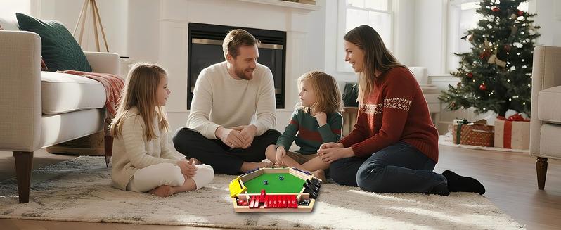 Shut The Box – Colorful Wooden Board Game for 6 Players with 12 Dice, Educational Math & Number Fun for Kids, Adults, Family, Party Game (Instructions Included)