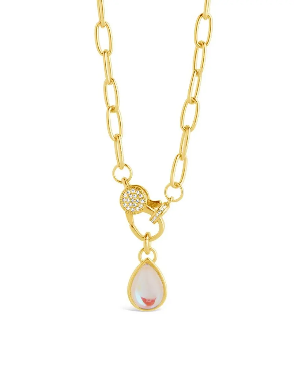Tay Moonstone Charm & Chain Necklace