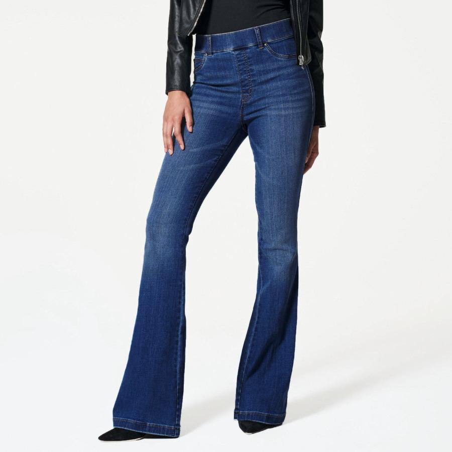 MIDIROSS Popular Essential High Stretch Flare Jeans Tregging/Legging No-Button Easy Pull on