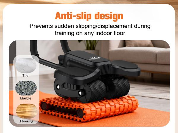 Relife Sports Ab Roller Wheel with Knee Mat & Timer, Automatic Rebound, Dual Wheel Design, Anti-Slip Materials, Safe Control, Excellent Workmanship, No Noise, Perfect for Workout