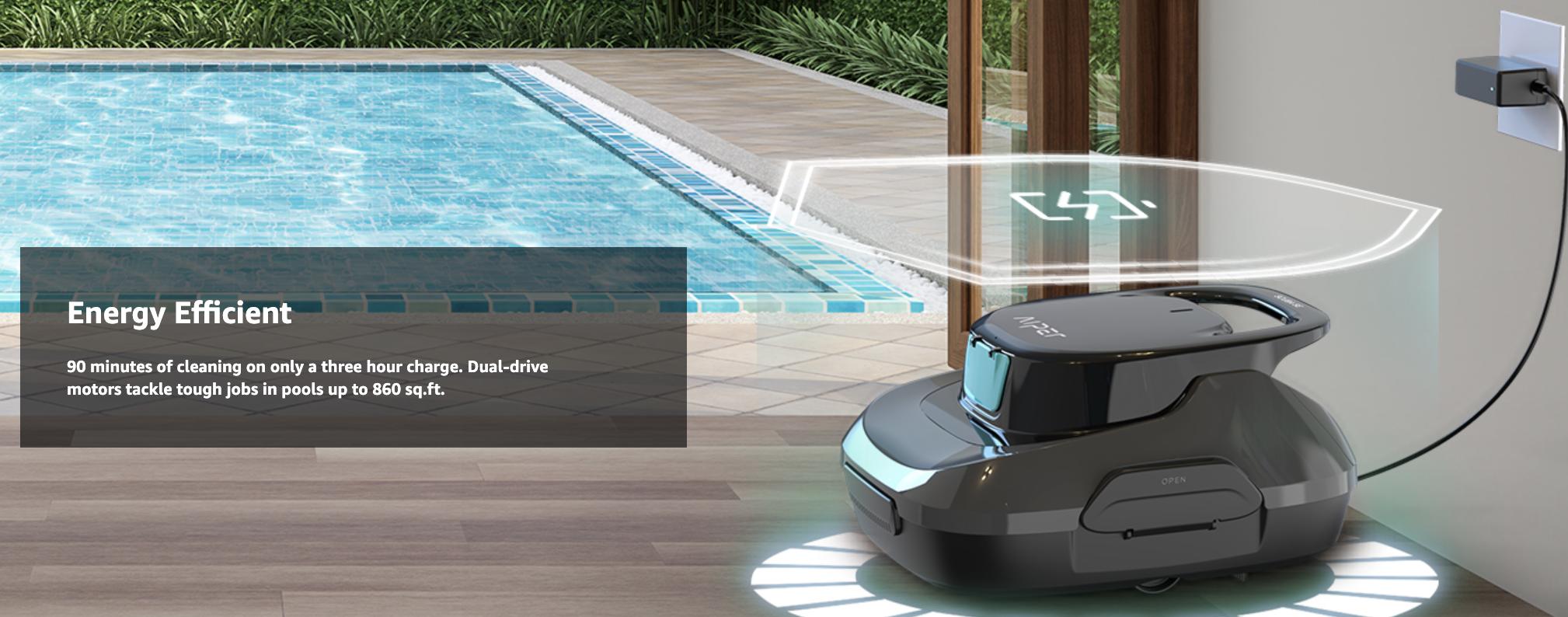 Scuba SE, AIPER Cordless Automatic Pool Vacuum Cleaner, with Auto- Parking, Lightweight, Ideal for Above Ground Flat Pool up to 860 sq.ft #dealsforyoudays