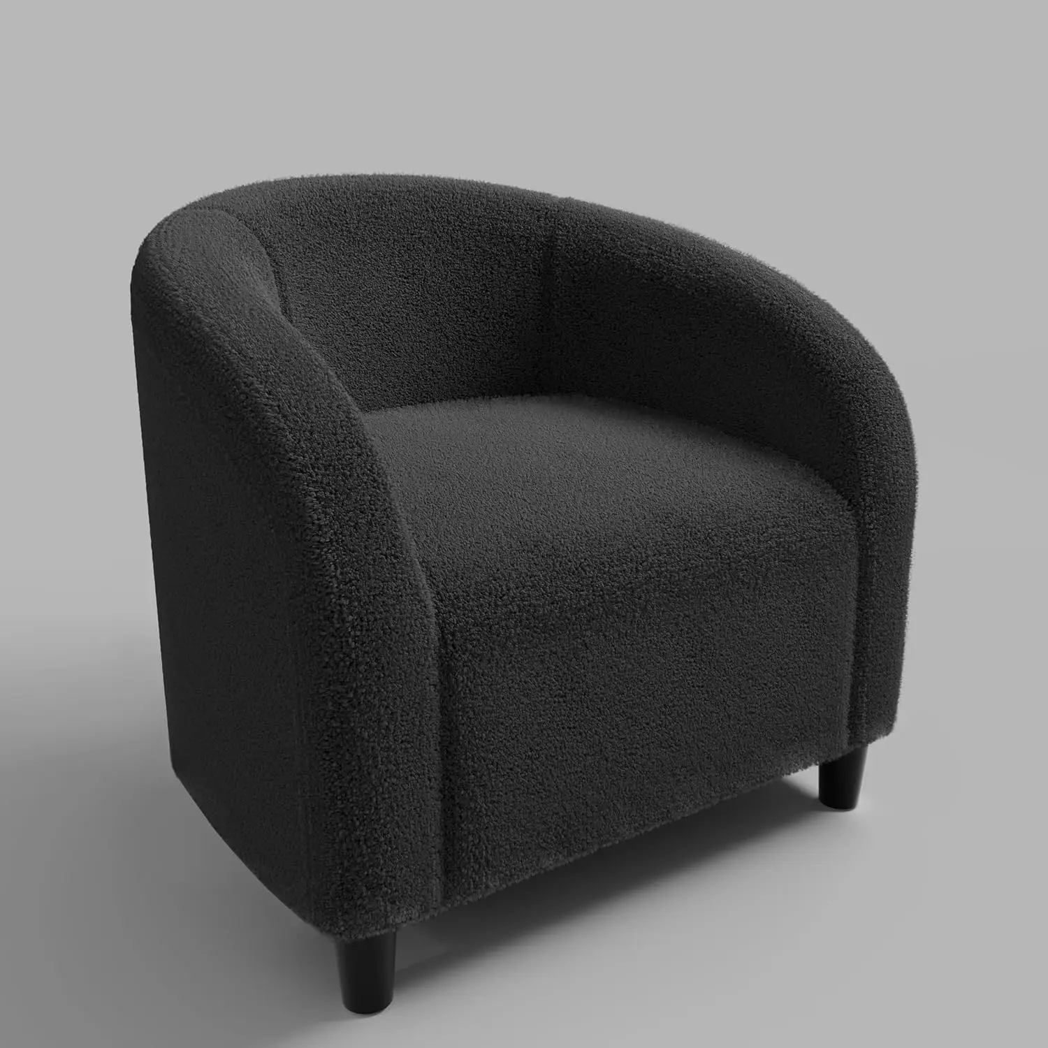 Garvee Plush Living Room Armchair, Relaxation Chair with Armrests, Barrel Chair with Padded and Soft Seat, Ergonomic Chair for Dining Room, Bedroom, Office