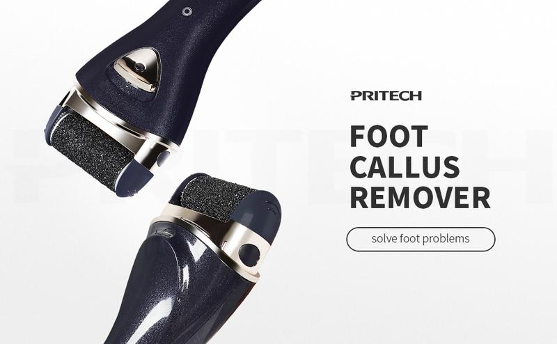 Pritech Rechargeable Portable Electric Feet Callus Remover, Great for Dry Skin Dead Skin, Severely Cracked Dry Skin, Suitable for Home and Nail Salon, Foot File Pedicure Kit, Ideal Spring and Summer Gift