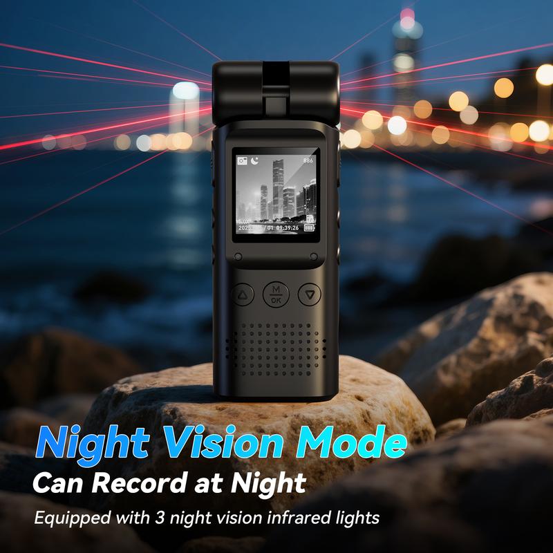 [TikTokShopHolidayHaul] Action Camera with 180° Rotating Lens, Supports up to 512G TF card，1080P FHD Video Camcorder, Camera for Outdoor Sports, 1000mAh Long Battery