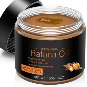 100% Pure Raw Batana Oil for Hair Growth | Unrefined Organic Hair Treatment for Men & Women – 5.3 oz