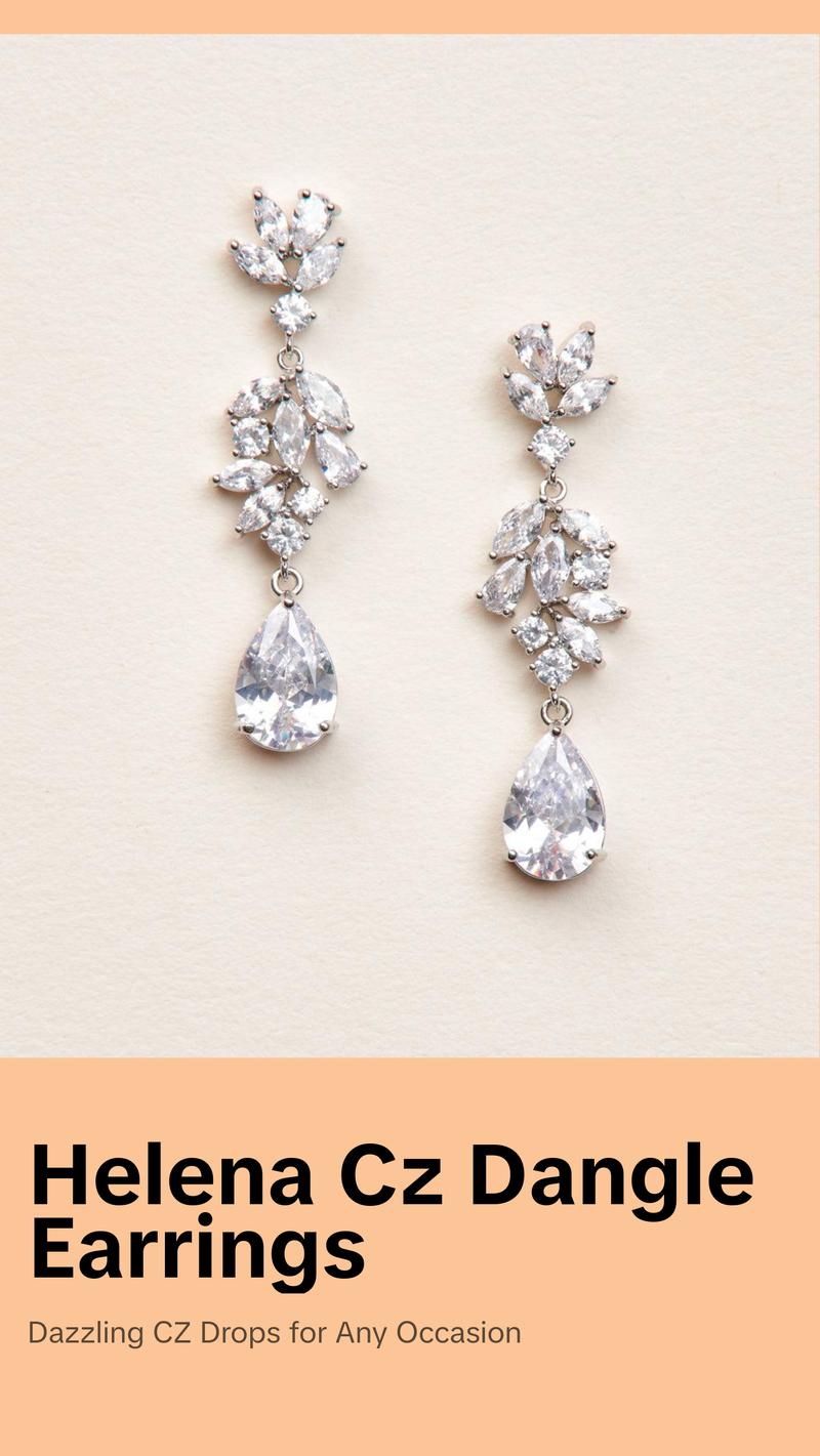 Helena CZ Dangle Earrings