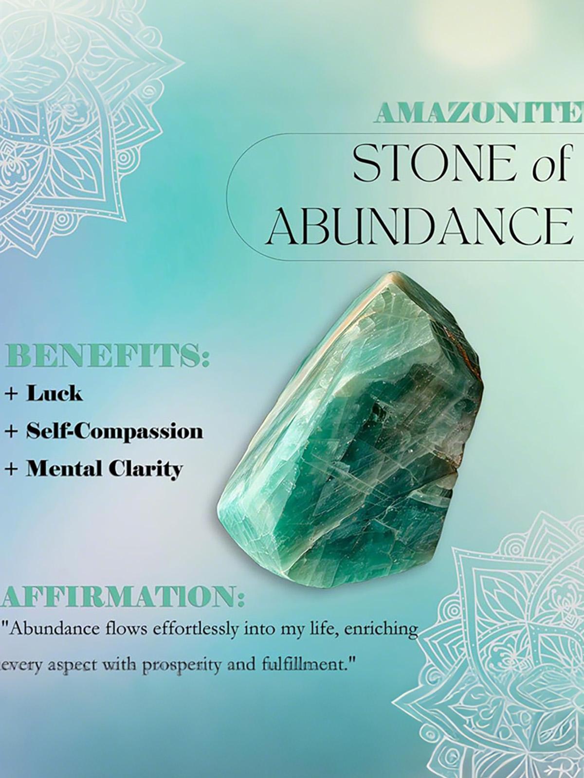 Amazonite Bracelet - Handmade Natural Gemstone Adjustable Bracelet- Healing Gemstone Bracelet for Emotional Balance and Anxiety Relief Beaded Round