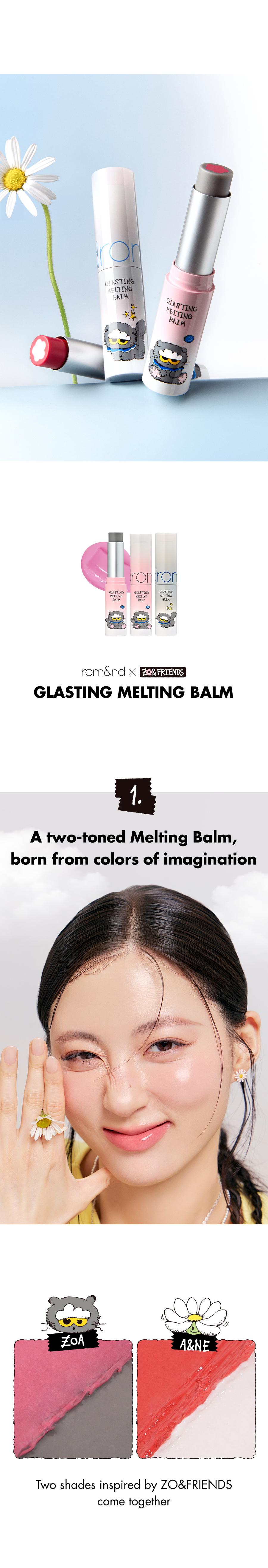 [rom&nd Official Shop] rom&nd X ZO&FRIENDS (ZOA TINT DIY SET, THE JUICY LASTING TINT, GLASTING MELTING BALM, GLASTING COLOR GLOSS, DUAL JELLY HIGHLIGHTER, JUICY ROLL CHEEK & MINI PUFF SET)