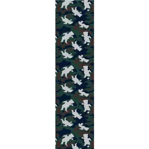 Grizzly OG Bear Warp Single Sheet Griptape - 9″x33″ Camo Green