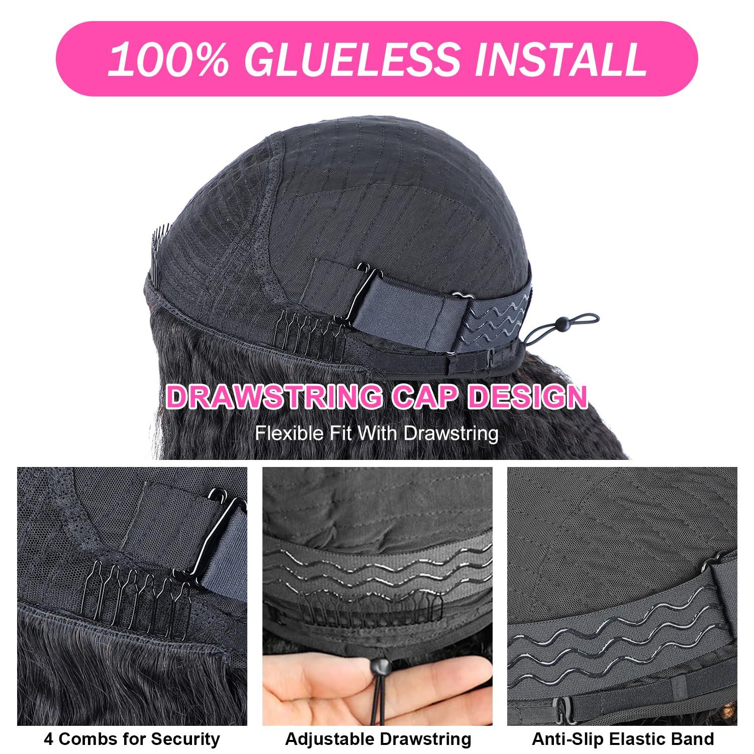 [New In] Bling Hair Deep Wave Lace Front Wigs Human Hair Pull Go 13x6 Glueless human Hair Wigs 180% Drawstring Wigs With Baby Hair Wet And Wave 13x4 Lace Wigs For Black Women