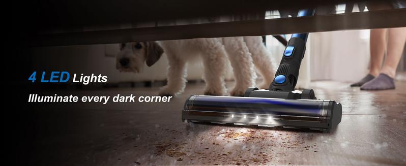 [FebFaves] Devoac N300 Cordless Vacuum, 8-in-1 Rechargeable Stick Vacuum, Lightweight and Designed for Everyday Home Cleaning, with up to 20kPa Suction and up to 40 Minutes of Runtime, for Hardwood Floors, Carpets, Tiles, cars, and Pet Hair