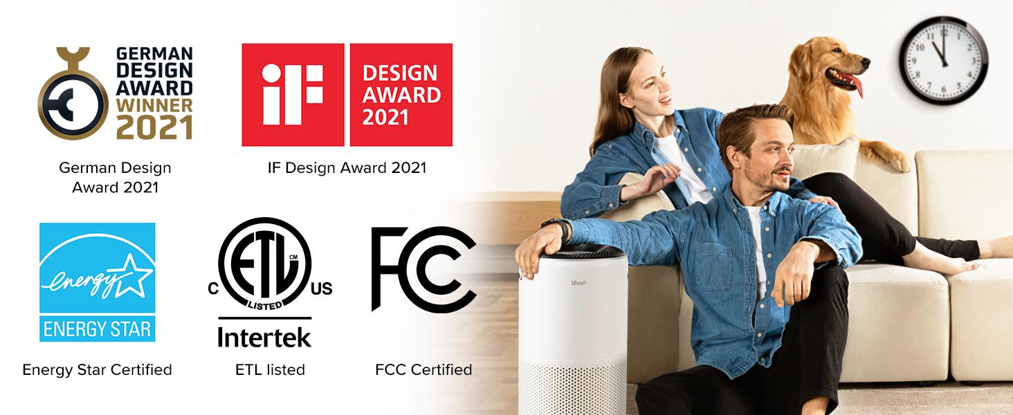 LEVOIT Air Purifiers for Home Large Room Up to 1980 Ft² in 1 Hr With Air Quality Monitor, Smart WiFi and Auto Mode, 3-in-1 Filter Captures Pet Allergies, Smoke, Dust, Core 400S/Core 400S-P, White