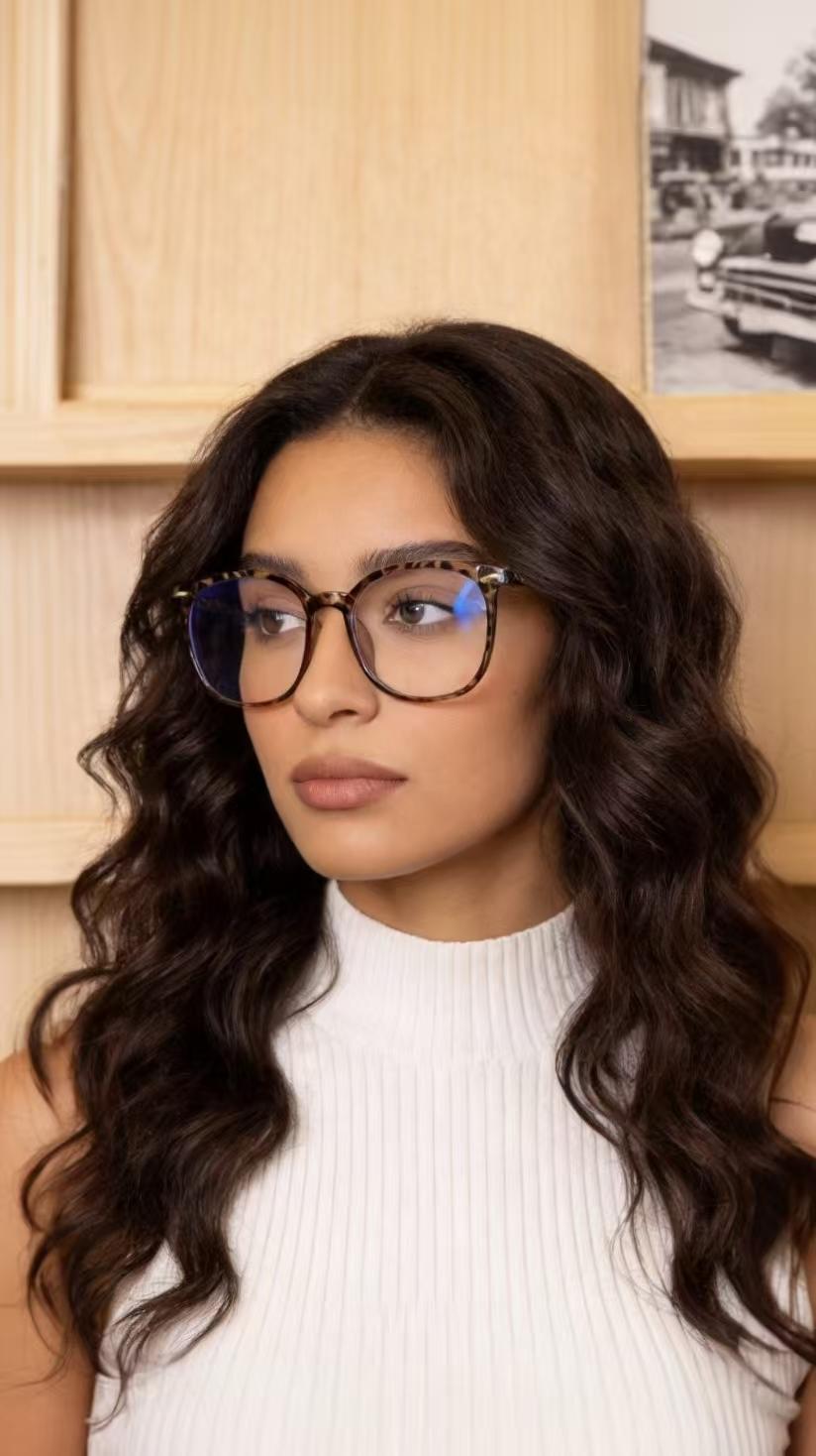 Trendy Leopard Pattern Frame Eyeglasses, Fashionable Blue Light Blocking Glasses for Women & Men, Fashion Eyeglasses for Work, Daily Clothing Decor, Perfect for Student Daily Use, Fashionable Frames Glasses