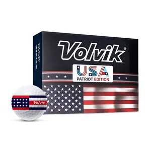 Volvik Patriot Pack Vista3 DL 360 Golf Balls - Stars & Stripes Design for Independence Day - Nano-Bi Core Technology & 322 Dimple Pattern