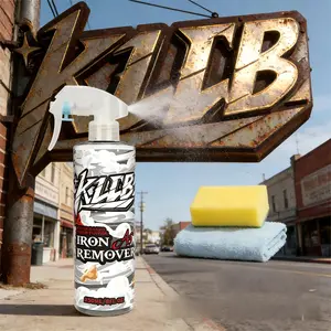 Car Rust Stain Remover Kit -250ML Water-Based Spray +Sponge + Towel