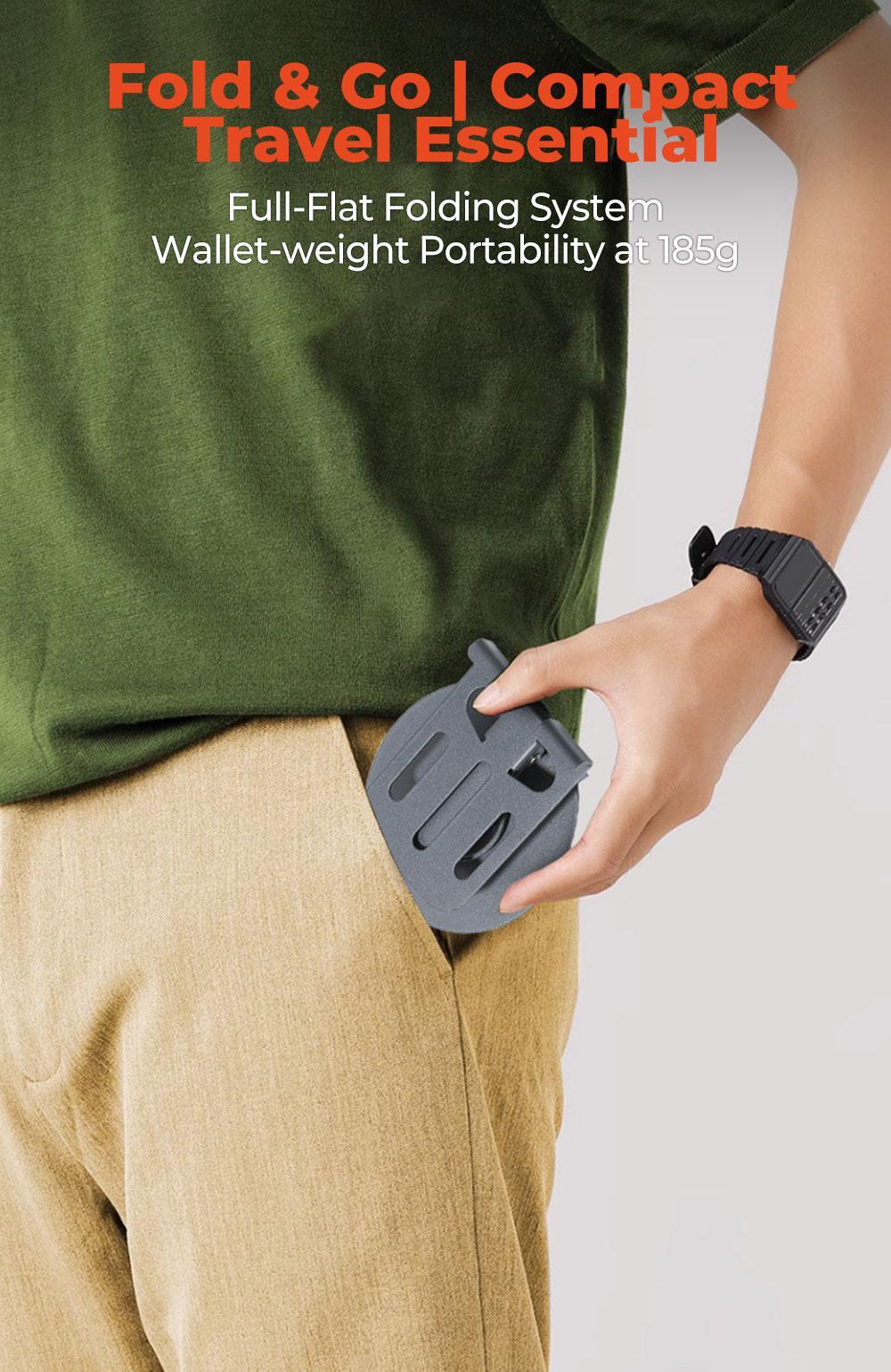 MUNBYN 360° Stable Alloy Phone and Tablet Holder, Portable Ultra Strong Support, Suitable for Home and Office, Durable Black Smartphone Stand