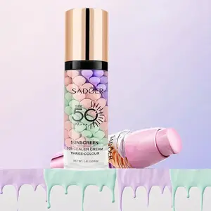 2-piece Combo Set of 3 In 1 Face Primer (Purple & Pink Shades): A transparent makeup base that hydrates, smooths, evens skin tone, and provides a blurring effect with a sheer, natural finish.
