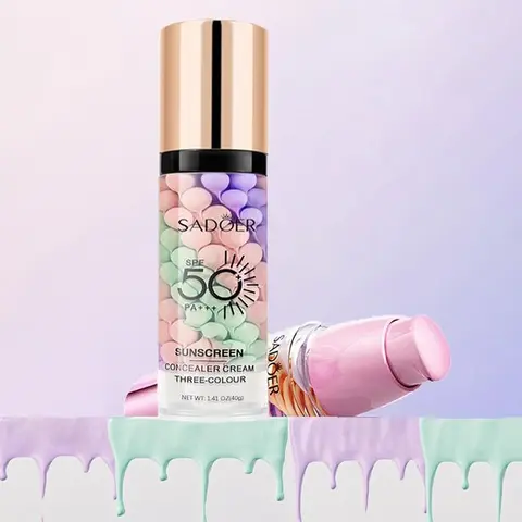 2-Piece 3-in-1 Face Primer Combo Set (Purple & Pink Shades) - Lightweight Face Makeup Base with Sheer Natural Finish, Easy-to-Apply Primer for Daily Makeup, Beauty Routines, Travel & Makeup Looks
