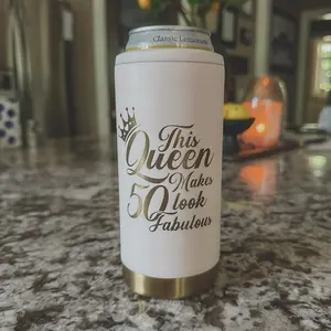 This Queen Makes 50 Look Fabulous Can Cooler